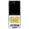 University of Michigan White Jersey Galaxy Z Flip6 Clear Case